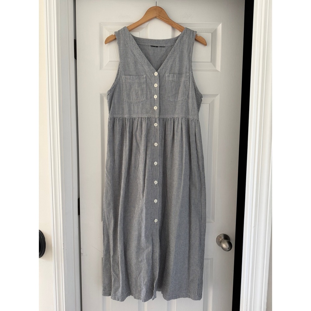 VTG 90s Erika Gingham Sleeveless Maxi Dress Cottagecore